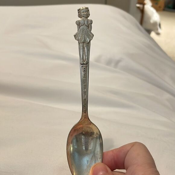 Vintage 1930s Betty Lou Carlton Silver Plate Souvenir Spoon Serving Flatware - Picture 6 of 15